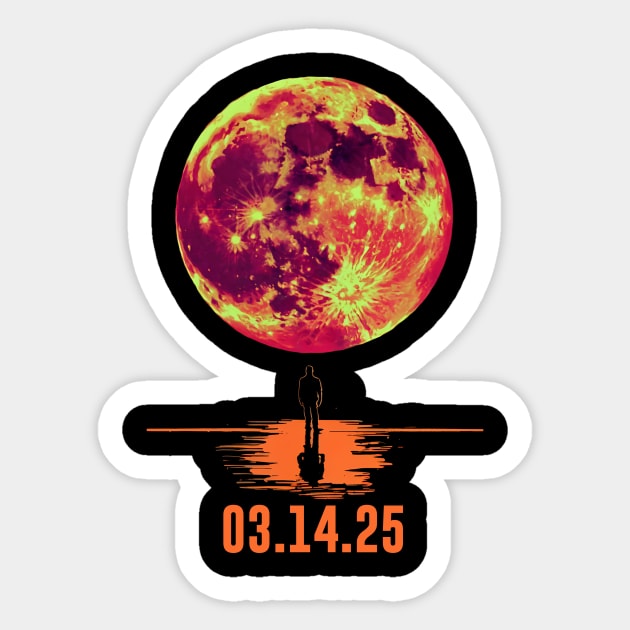 lunar-eclipse-march-2025-moon-lover Sticker by ArtistTee ⭐⭐⭐⭐⭐